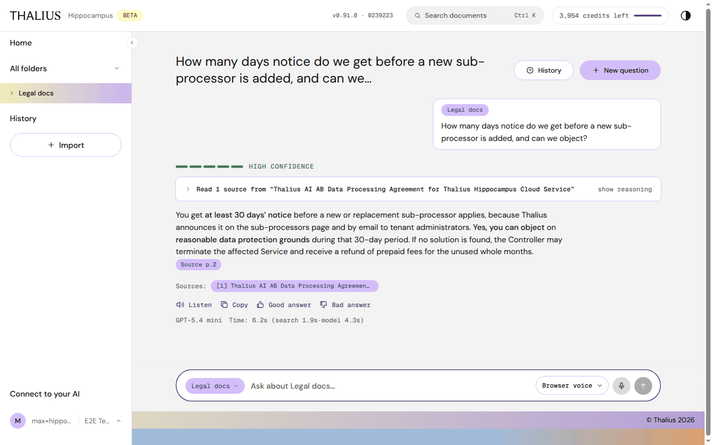 Chat answer