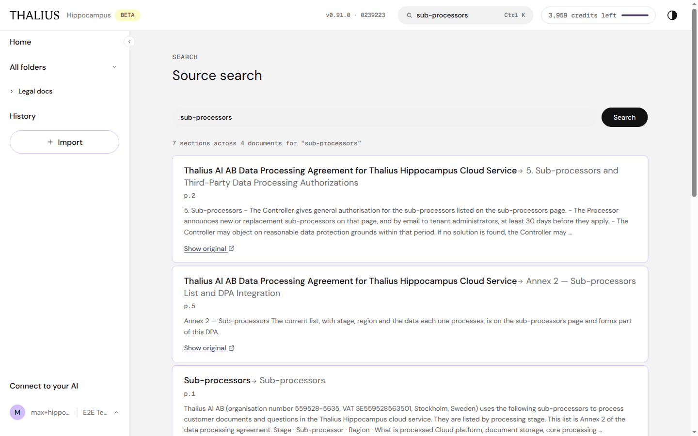 Source search