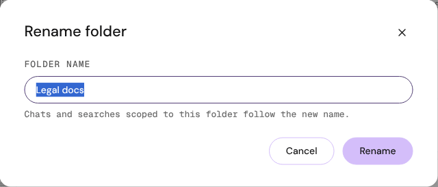Rename folder