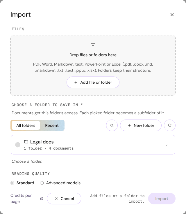 Import, empty